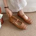 Women’s Handwoven Leather Flat Sandals
