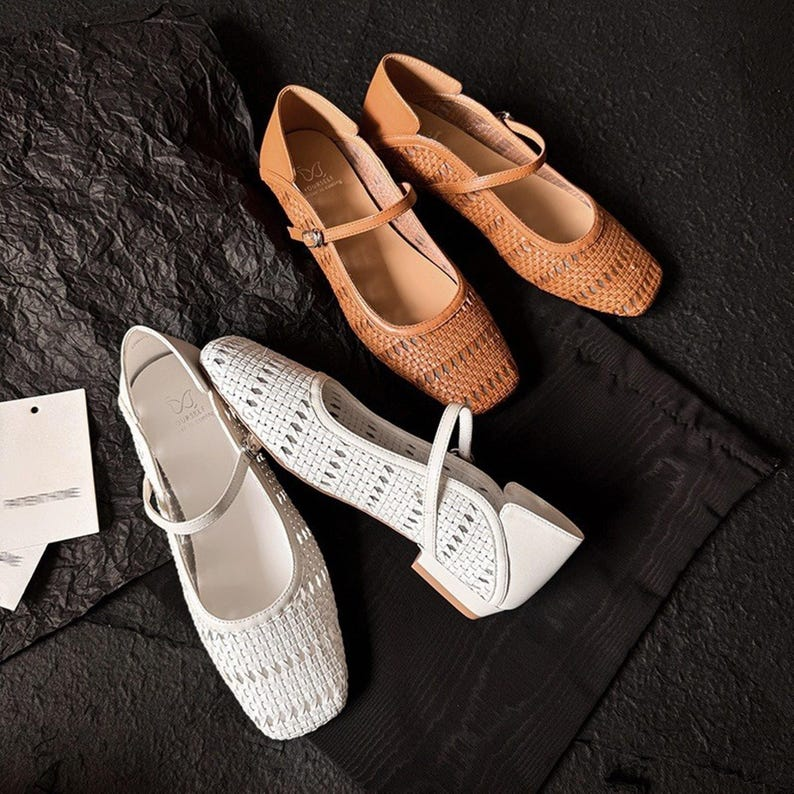 Women’s Handwoven Leather Flat Sandals