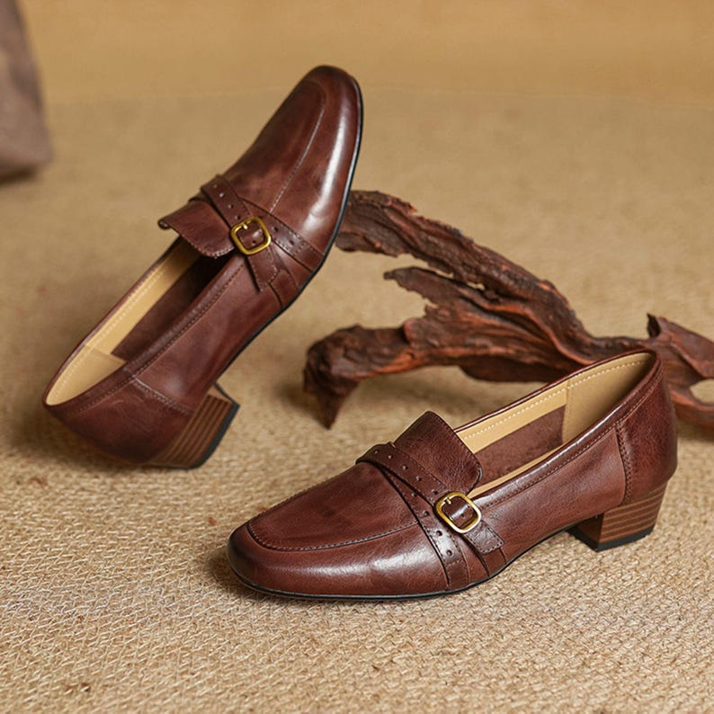 Women’s Brown Leather Penny Loafers