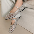 Women’s Silver Hollow Mary Jane Flats