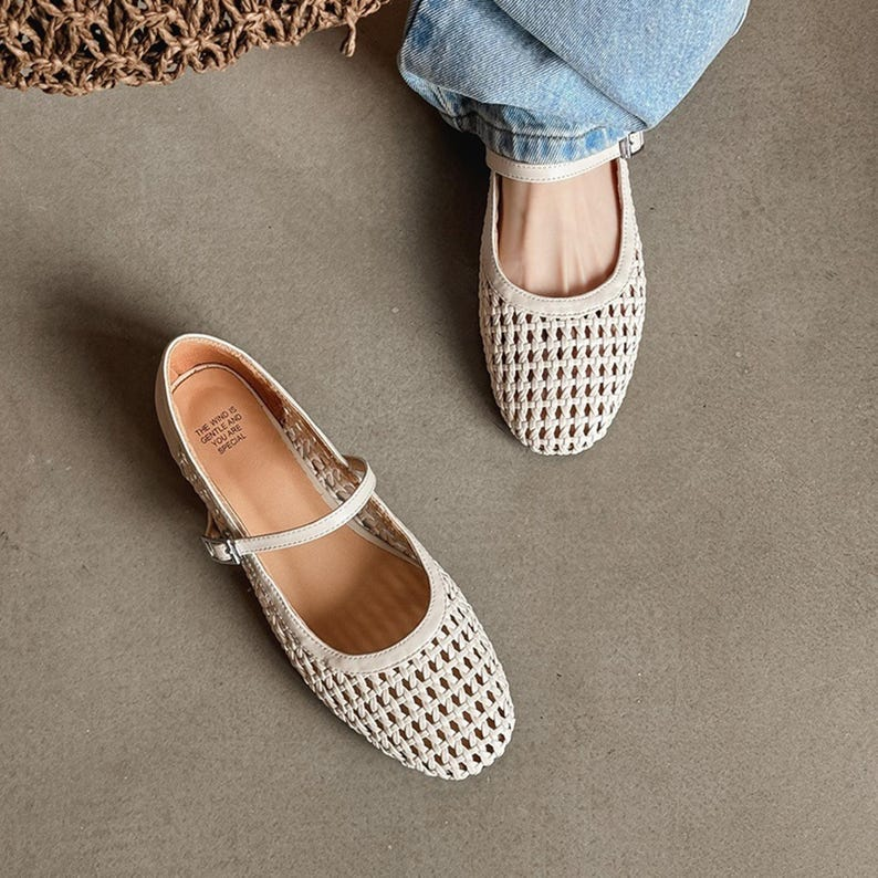 Women’s Silver Hollow Mary Jane Flats