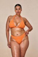 Tangerine Wave Scoop Top